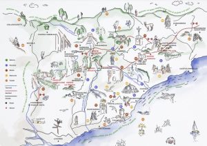 Mappa dei Monti Livornesi