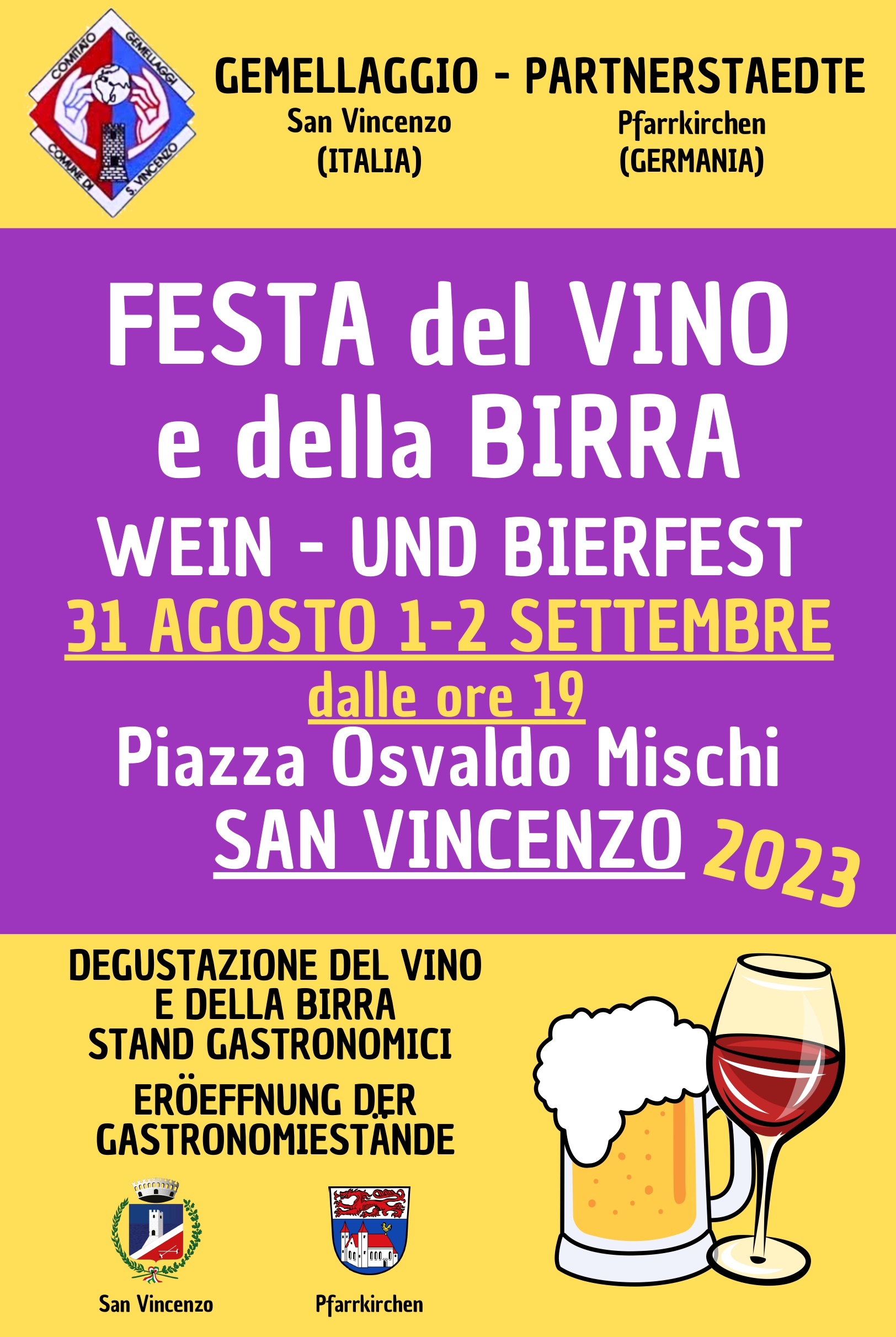 Festa del vino e della birra San Vincenzo e Pfarrkirchen celebrano 25 ...