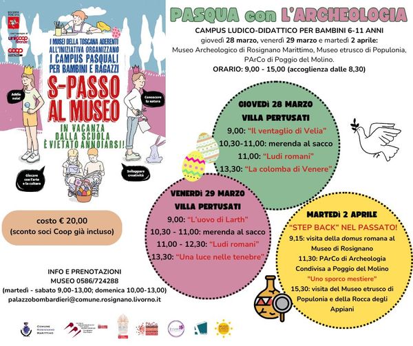 Pasqua con l’archeologia a Rosignano Marittimo Pasqua con l’archeologia a Rosignano Marittimo