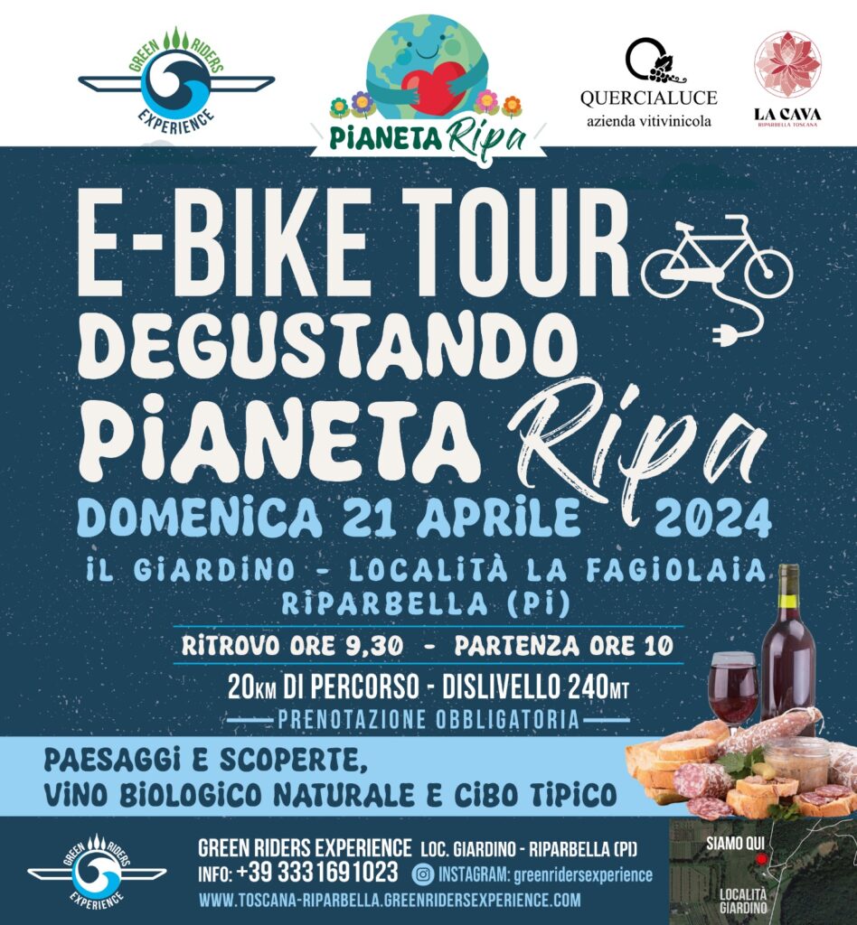 E-Bike Tour: degustando Pianete Ripa a Riparbella