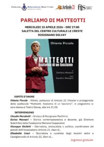 Giacomo Matteotti incontro con Ottavia Piccolo