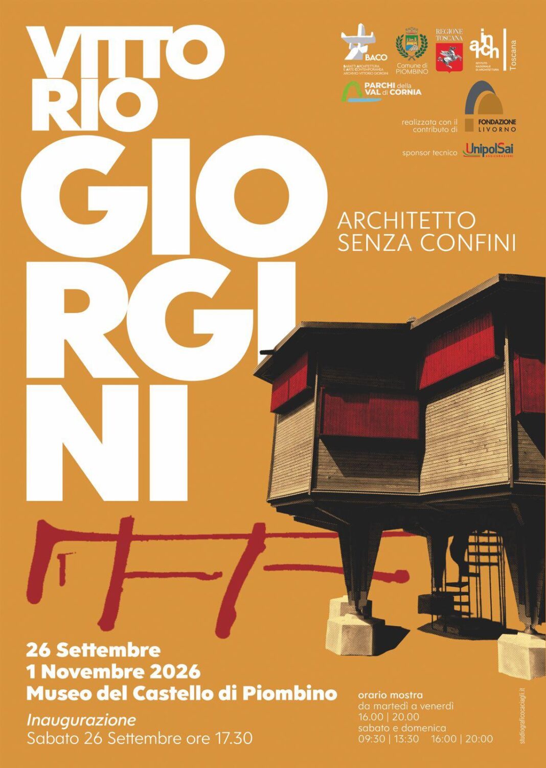 Locandina Vittorio Giorgini Architetto senza confini 26.09-01.11