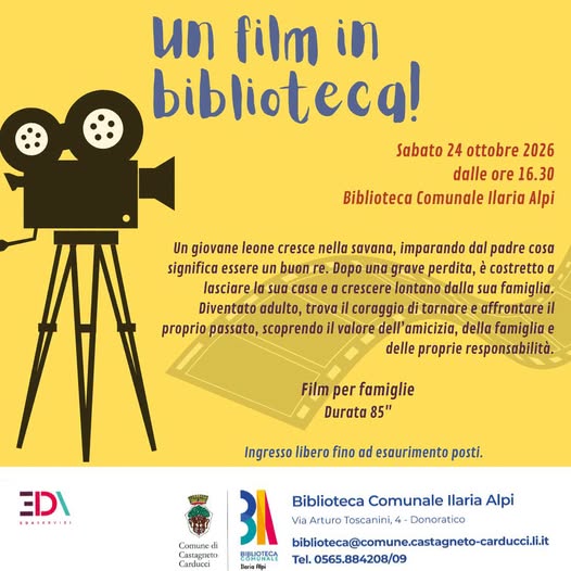 un film in biblioteca Donoratico